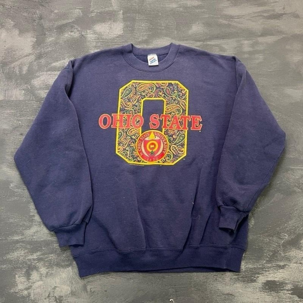 Vintage Ohio State‎ University Sweatshirt Mens XL Blue 1980s USA